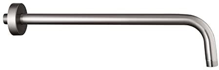 12 Inch Shower Arm with Flange,Stainless Steel Wall-Mounted Shower Head Arm for Fixed Shower Head, Brushed Nickel