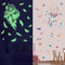 KAIRNE Wandtattoo Kinderzimmer Mädchen,Traumfänger Leuchtend Aufkleber,Feder Wandaufkleber Babyzimmer Deko,Leuchtend Selbstklebend Wandtattoo,Fluoreszierend Sticker für Mädchen Schlafzimmer Geschenke