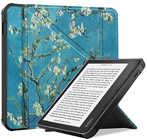 STAECASE Antichoc Housse pour KOBO Libra Colour Coque - Étui KOBO Libra2 Liseuse eBook Housse avec Support Pliant Housse Protection Coque (XH)