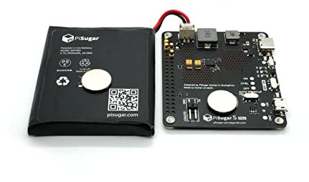 PiSugar S Plus Portable 5000 mAh UPS Lithium Battery Power Module Platform for Every Raspberry Pi 3B/3B+/4B Model Accessories Handhold (Not Included Pi)