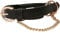 Urban Classics Synthetic Leather Belt with Chain, Black/Gold, Small-Medium
