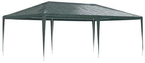 vidaXL Tente de Réception Professionnelle Tonnelle de Patio Chapiteau de Jardin Pavillon d'Extérieur Belvédère Terrasse Camping 4x6 m Vert 90 g/m²