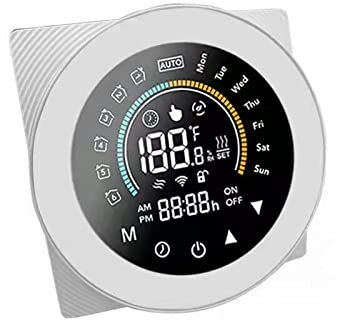 Termostato Inteligente WiFi, Controlador de Temperatura Digital Inteligente para Agua/Caldera/calefacción eléctrica Splenssy, Pantalla LCD/botón táctil/programable, Funciona con Google Home/Alexa.