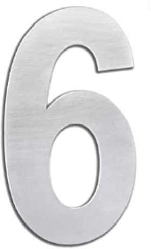 Nakloe - Numero de maison exterieur - Numero maison - Hauteur 8 cm - Adhésif - Numero de rue moderne brossée - Numero boite aux lettres (6)