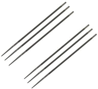 Beufee Chainsaw File, 6Pcs 5.2mm Round Chainsaw Files Sharpening File Chainsaw Chain Files Chainsaw Chain Sharpener Chainsaw Chain Sharpening Round Files