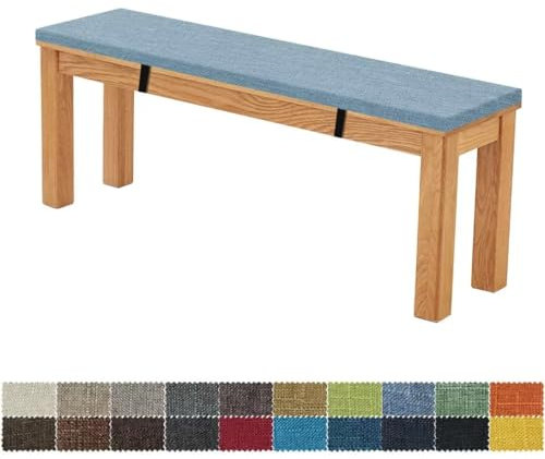 FIOVIP Bankauflage Bankkissen Sitzbankkissen 80X30X5CM Abnehmbar Waschbar Doppelt rutschfest Hochelastischer Geeignet für Gartenbänke, Schaukeln, Terrassen, Innenbänke(Himmelblau)