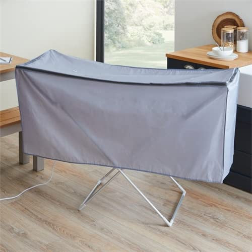 DWD Cover for Heated Airer 230w with Wings indoor Drying Rack Polyester fits all models that have folding wings, 2 Ventilation holes for Condensation Upgrade existing airer dries clothes quicker