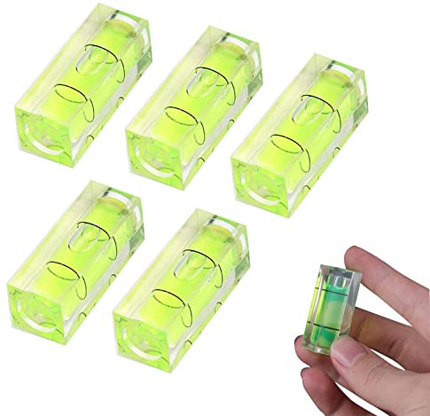 Mininivel De Burbuja, Nivel De Burbuja, 5 Piezas Mini Nivel De Burbuja, Burbuja Horizontal Pequeña, Mini Niveles De Burbuja, Bubble Nivel, Nivel Cuadrado Nivel De Burbuja Pequeño (29x10x10mm)