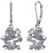 Drachen Dangle Ohrringe für Frauen Mädchen 925 Sterling Silber Oxidiert Viking Retro Gothic Tiere Punk coole Chinesische Drache Dragon Ohrring Schmuck Geschenke