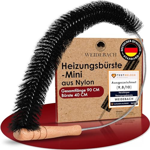 Weidebach® Cepillo para Radiadores 90 Cm De Longitud Total - 40 Cm Cepillo Nylon, Limpieza Sin Pelos De Animales, Llega A Todos Los Rincones