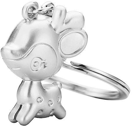 Dubbulon Süßer Hirsch Schlüsselanhänger - Metallischer Hirsch-Schlüsselanhänger für Handtaschen, Geldbörse, Rucksack, Kinder, Damen und Herren