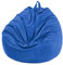 FANSU Bean Bag Cover Without Filling, Solid Colours Lazy Sofa Gaming Bean Bag Chair for Adult Kids, Corduroy Highback Beanbag Seat, Stuffed Toy Clothes Storage (70x80cm,Blue)