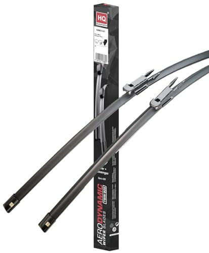 HQ AUTOMOTIVE Limpiaparabrisas delantero para Ford Kuga 2 piezas MK2 2012-2019 caucho natural recubierto de grafito, sin manchas, modelo ADR82-823-V6