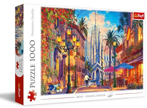 Trefl - Barcelona, Spanien - Puzzle 1000 Elemente - DIY-Spiel mit Europäischer Hauptstadt, Kreative Unterhaltung, Spaß, Klassisches Puzzle für Erwachsene und Kinder ab 12 Jahren
