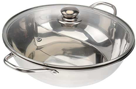 BRIGHTFUFU Stainless Steel Duck Pot Induction Cooker Pot Lid for Home Use and Family Gatherings