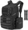 Tzowla Tactical Military Grade Backpack Waterproof,Travel Laptop Army Molle Rucksack for Men and Women with Small Detachable Bag,Army 3 Days Assault Pack Bag,Black
