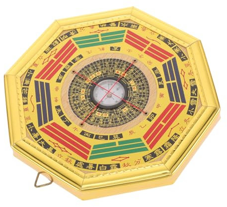 HOOTNEE Vintage Chinesischer Stil Kompass Tragbarer Bagua Kompass Dekorative Feng Shui Wanddeko Hochwertiges Kunsthandwerk Für Zuhause Geschenkidee Für Freunde Und Familie