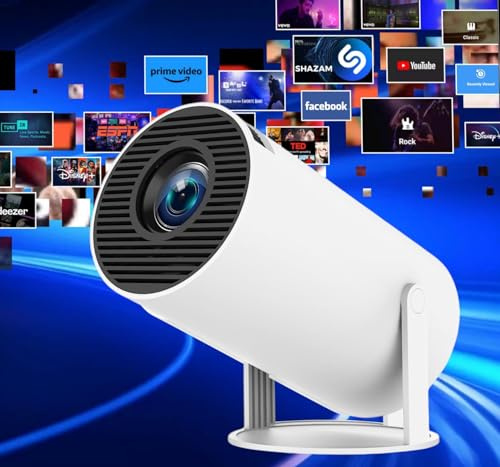 Vidéoprojecteur portable pour téléphone portable Halloween 720P HD Lumière du jour claire Compatible avec mur de discothèque Prise en charge de la rotation à 180°