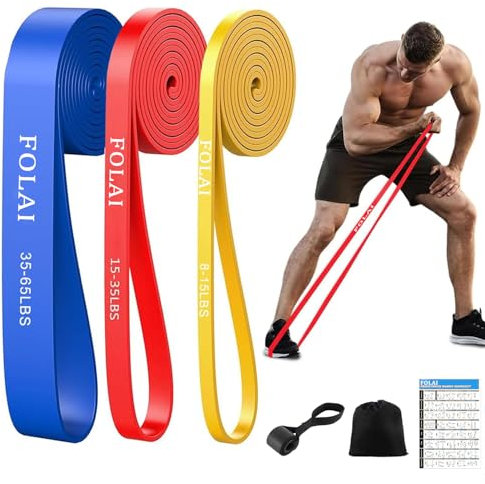 Bande Elastique Musculation,3 Niveaux Différents Élastique Musculation Bandes de Résistance pour Fitness, Pilates, Yoga, Musculation,Physiothérapie