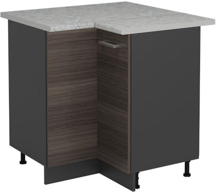 Vicco Armario de Esquina R-Line, Gris Noble, 75.6 cm ET Mármol