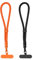 PATIKIL Universal Hand Wrist Strap Lanyard, 2Pack Polyester Adjustable Phone Strap with Stainless Steel Patch Multifunctional Cell Phone Lanyard for Most Smartphones, Black/Orange