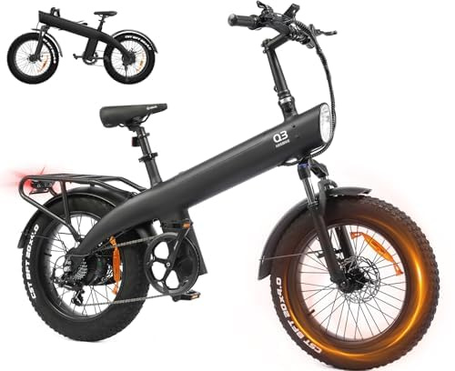 HX Q3 Bicicleta Eléctrica para Adultos con 48V 20AH Batería Extraíble,115Nm Motor Potente Ebike,7 velocidades,Frenos de DIS hidráulicos y Alcance 60-120KM,20x4.0 Fat Tyre para Todo el Terreno