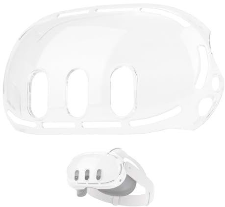 Lens Protector Cover for Meta Quest 3, Clear ABS Hard Protective Shell Anti Scratch & Impact Resistant VR Headset Camera Protection