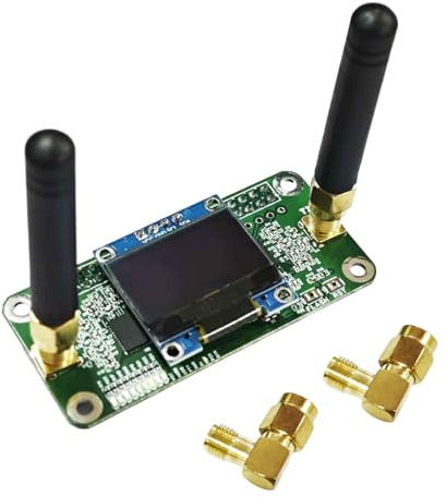 AURSINC Mini MMDVM Duplex Hotspot Board with Antenna, UHF (433-900MHz) VHF (144-146MHz) Dual Band, Supports P25 DMR YSF DSTAR NXDN POCSAG, Compatible with Raspberry Pi-Zero W/3/3B/3B+/4 (with OLED)