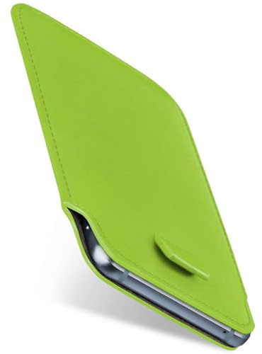 moex Slide Case für vivo X300 Handytasche zum Einstecken Ultra dünn, Einsteckhülle Holster Hülle PU Leder, Sleeve Etui Handyhülle mit 360 Grad Komplettschutz, Grün