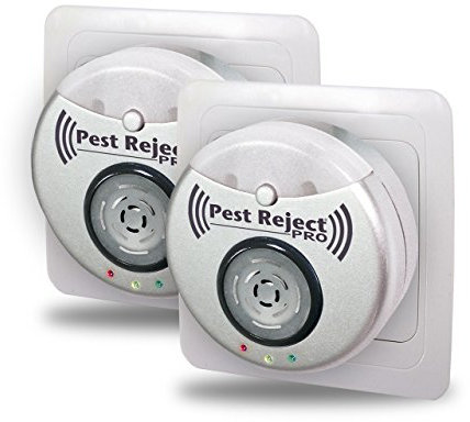 Pest Reject Pro - 2 unités / Répulsif pour insectes et rongeurs / Anti nuisibles avec ultrasons et technologie électromagnétique