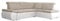 mb-moebel Ecksofa Sofa Eckcouch Couch mit Schlaffunktion und Bettkasten Ottomane L-Form Schlafsofa Bettsofa Polstergarnitur - Bonita (Ecksofa Rechts, Beige + Weiß)
