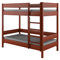 WNM Group Kinder Dino Etagenbett mit Matratze, 4 Farben, viele verschiedenen Größen, Massivholz & Holz-Platte, 160x80x160, Palisander