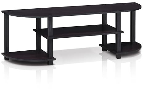 Furinno 11058 Dwn Turn-S-Tube Wide TV Centro De Entretenimiento, Nogal Oscuro, 34.04 x 120.02 x 40.39 cm