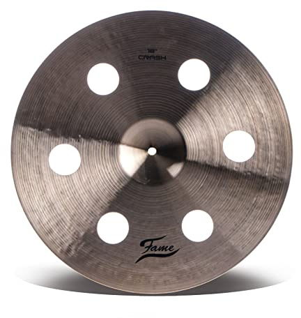 Fame Masters, 18 Zoll B20 Holey Crash Becken, Handgehämmert, Medium Stärke, Traditional Finish, Ausgewogener und Explosiver Sound