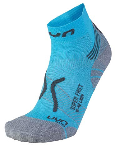 UYN Damen Run Super Fast Socke, Atoll/Grey York, 34 EU