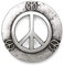 VaModa Gürtelschließe 4,0 cm | Wechselschließe Gürtelschnalle Buckle 40mm | Modell 'Peace Vintage' | Gürtelschließe für Wechselgürtel