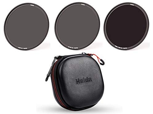 Haida Nanopro HD4501-72 ND3-Filter-Set, ND8, ND64, ND1000, mehrschichtiges optisches Glas, Hartschalengehäuse