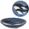 MINORU TOUKI Minorutouki Mino ware - Plato de cena de ballena ondulada blanca φ8.66 x 1.97 pulgadas, 20 onzas, fabricado en Japón