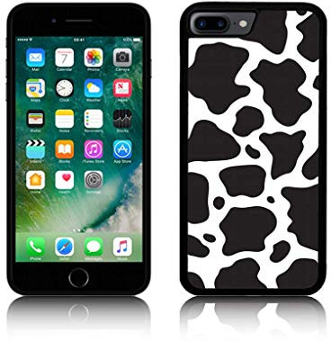 Jackster Cow Print Pattern Phone Case Silicone TPU for all Apple iPHONES (iPhone 11 PRO MAX, BLACK)