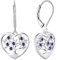 JO WISDOM Damen Hängende Ohrringe Baum des lebens Herz Silber 925 mit 3A Zirkonia Kristall Dezember Geburtsstein Tansanit Farbe,Ohrhänger lebenbaum Schmuck,Schmuck für Frauen