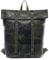 SID & VAIN Rolltop Rucksack echt Leder - 15.4 Zoll Laptop Lederrucksack CHAZ - Rucksack zum Rollen mit Laptop-Fach - Lederrucksack Herren und Damen grün handgefertigt