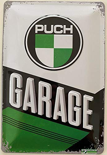Deco Company Blechschild 30x20 cm Puch Garage hochgeprägt Wandbefestigung