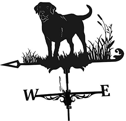 Fenteer 29.5 dans. Girouette en métal Ornement Girouette Temps Vain pour Toit Girouettes pour Toits Girouette - Chien