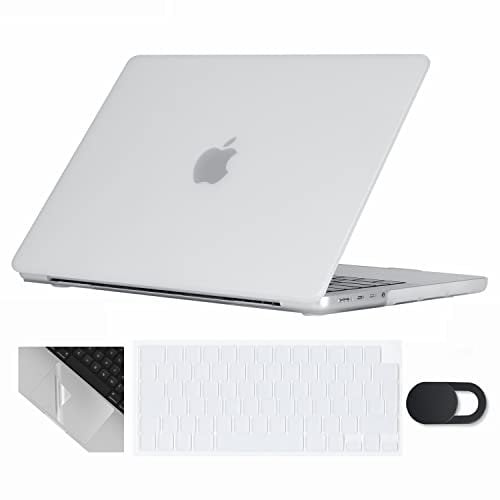 Se7enline Compatible with MacBook Pro 14 inch Case 2021-2024 Hard Shell Cover for Mac 14-inch A2918 A2992 A3112 A3401 A2779 A2442 M4 M3 M2 M1 &Keyboard Skin&Webcam Cover&Trackpad Protector,Transparent