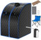 RELAX4LIFE Sauna a Vapore Portatile 3 L, Cabina Domestica per SPA, 9 Temperature Regolabili, 15-90 Minuti, Telecomando e Sedia, 1000W (Nero)