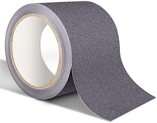 XFXIA Nastro Adesivo Antiscivolo Nero Nastro Antiscivolo 10cm*5m Strisce Antiscivolo Per Scale Interni/Esterni (10cm*5m, grigio)