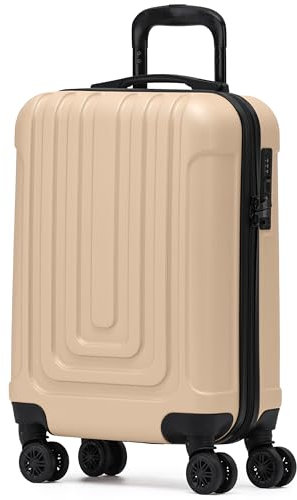 Flight Knight Premium Hard Shell Lightweight Cabin Suitcase - 8 Spinner Wheels - Built-in TSA Lock & USB Port - Luggage Approved for Over 100 Airlines Including easyJet, Ryanair & Jet2-55x35x20cm