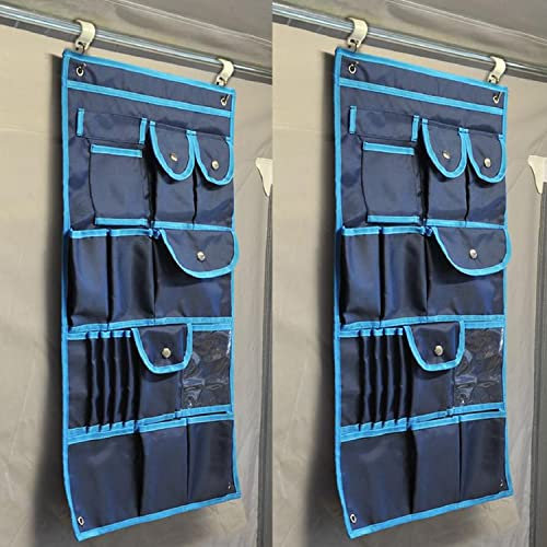 Preiswert&Gut 2X Camping Organizer und Hängeaufbewahrung 74x39cm – Hängetasche mit 17 Fächern für Schlüssel, Landkarte für Wohnwagen Reisemobil UV-beständig und Robust als Zubehör für das Wohnmobil