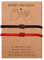 MANVEN 2 Pezzi Bracciale Portafortuna di Coppia Braccialetti Tibetano Intrecciato a Mano con Corda Nera e Rossa Regali per Coppie Fidanzate Fidanzata Donne Uomini