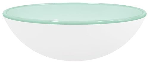 vidaXL Lavabo Baño Fregadero Tocador Cocina Inodoro Hoteles Restaurantes Familia Hogar Lavamanos Redondo sobre Encimera de Vidrio Templado Blanco